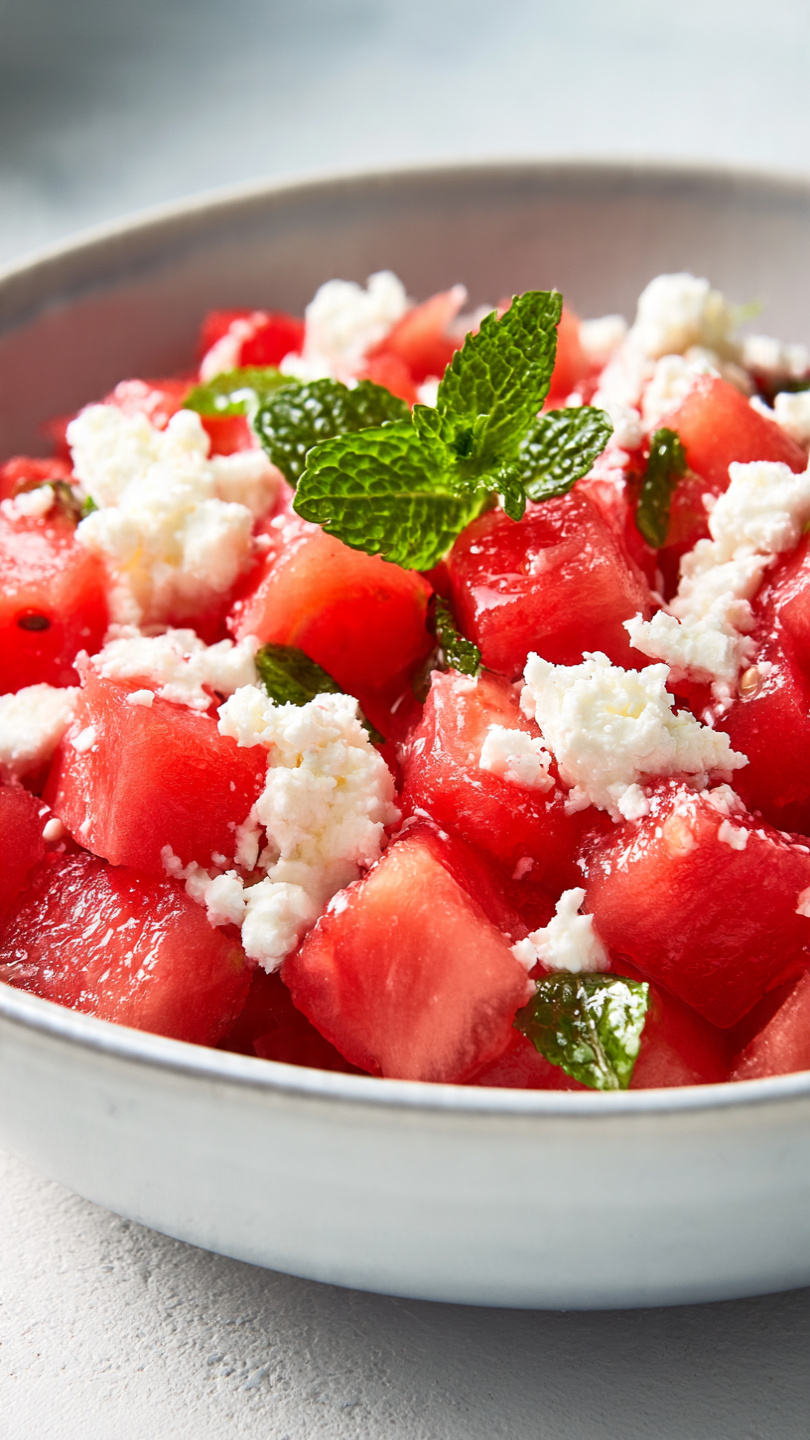 Watermelon Feta Mint Salad