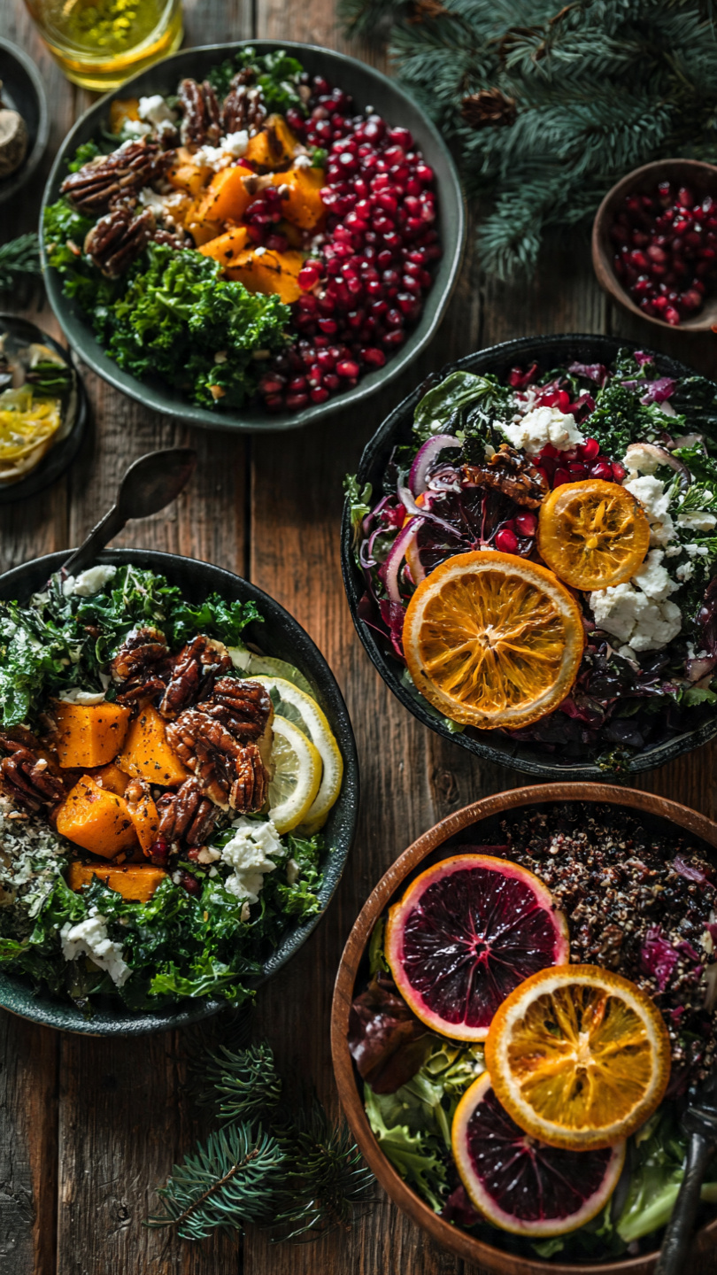 Winter Salad Ideas: Berry Spinach Salad With Nuts, Feta, and Fresh Fruit