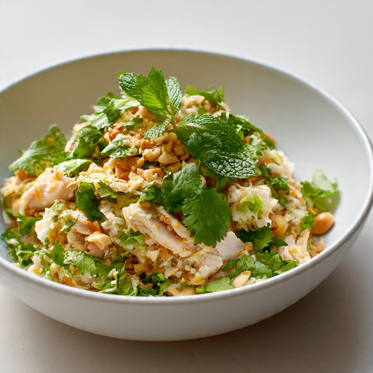 Vietnamese Chicken Salad With Fresh Herbs and Crunchy Vegetables