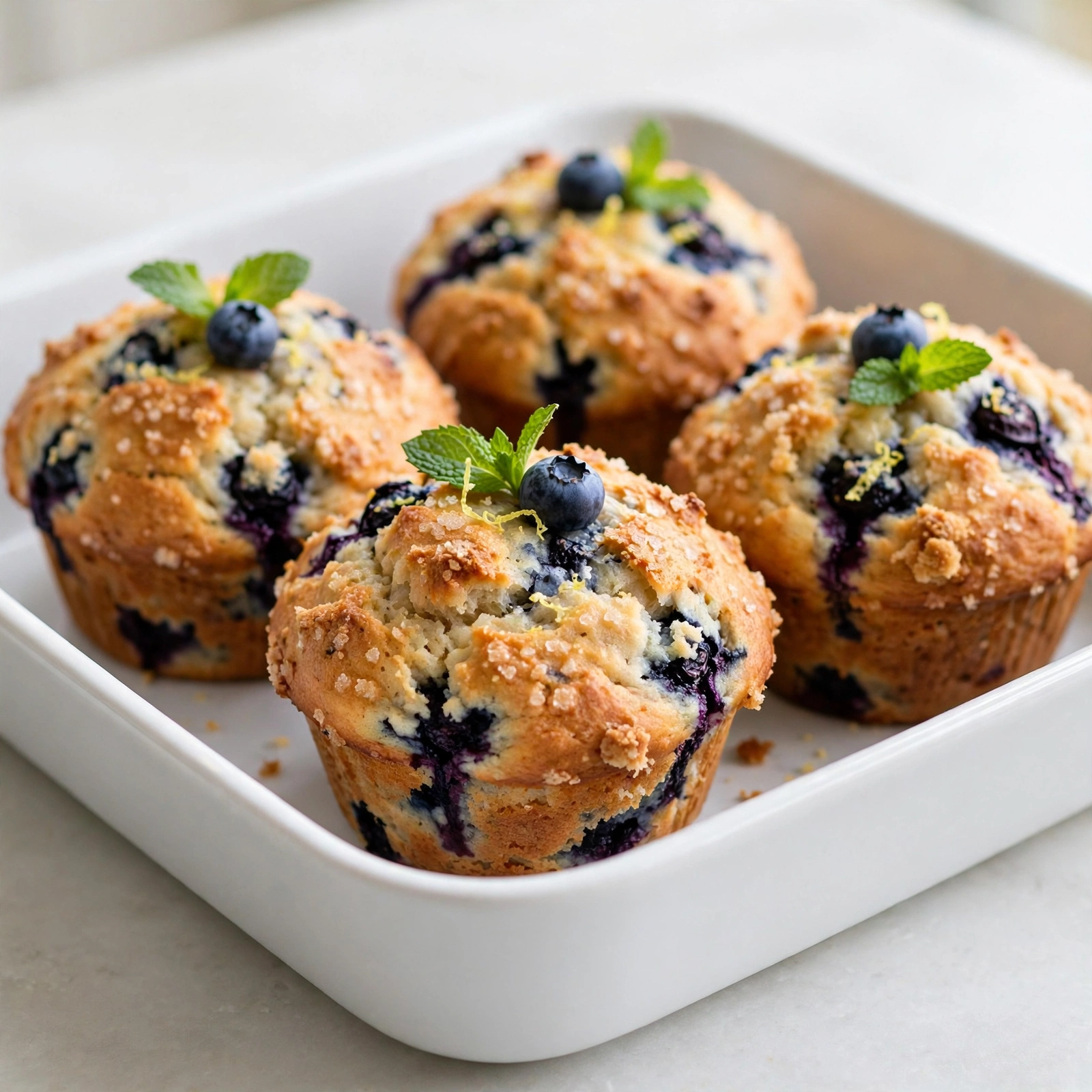 Bakery Style Blueberry Muffins