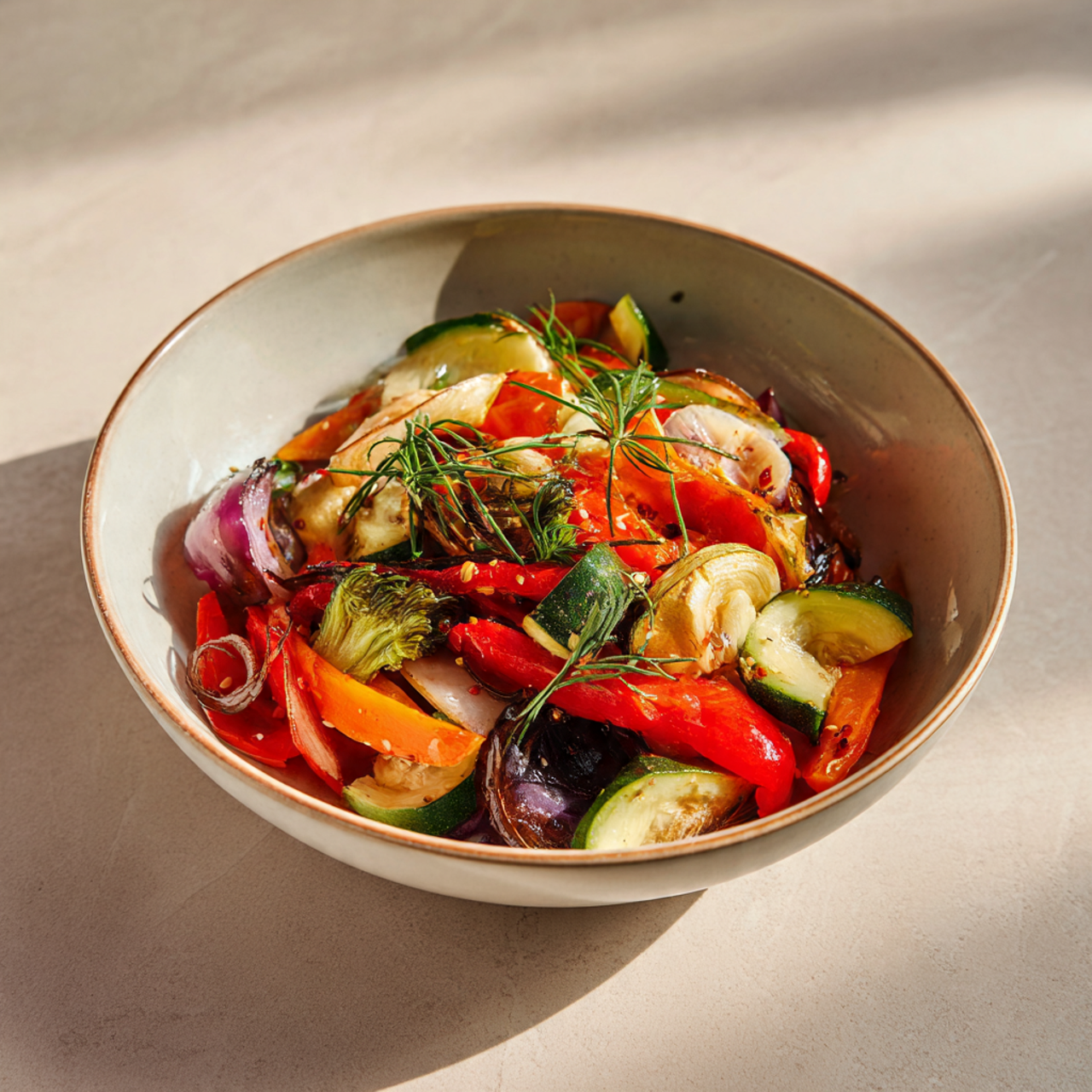 Fresh Vegetable Detox Salad with Spring Quinoa