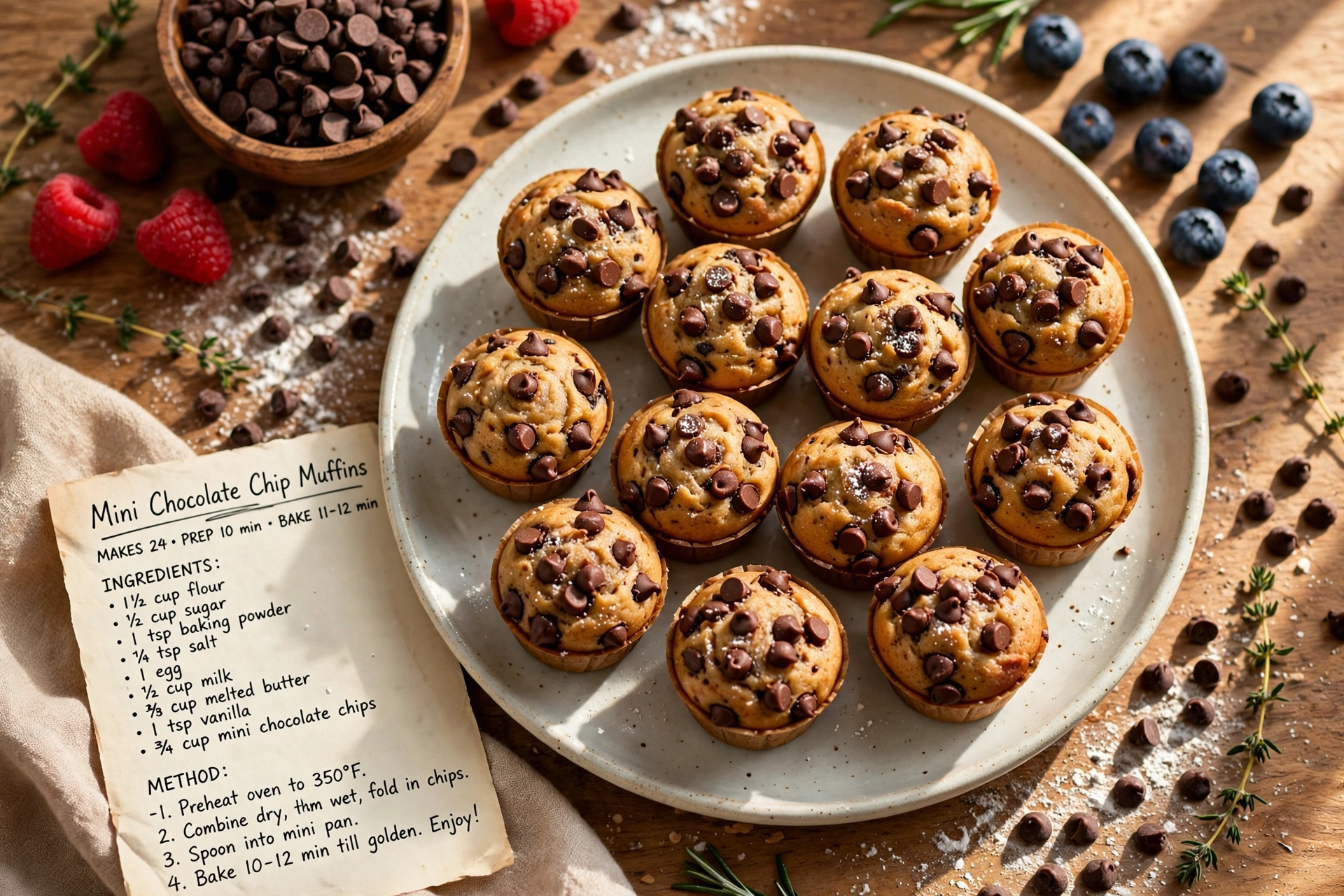 Mini Chocolate Chip Muffins