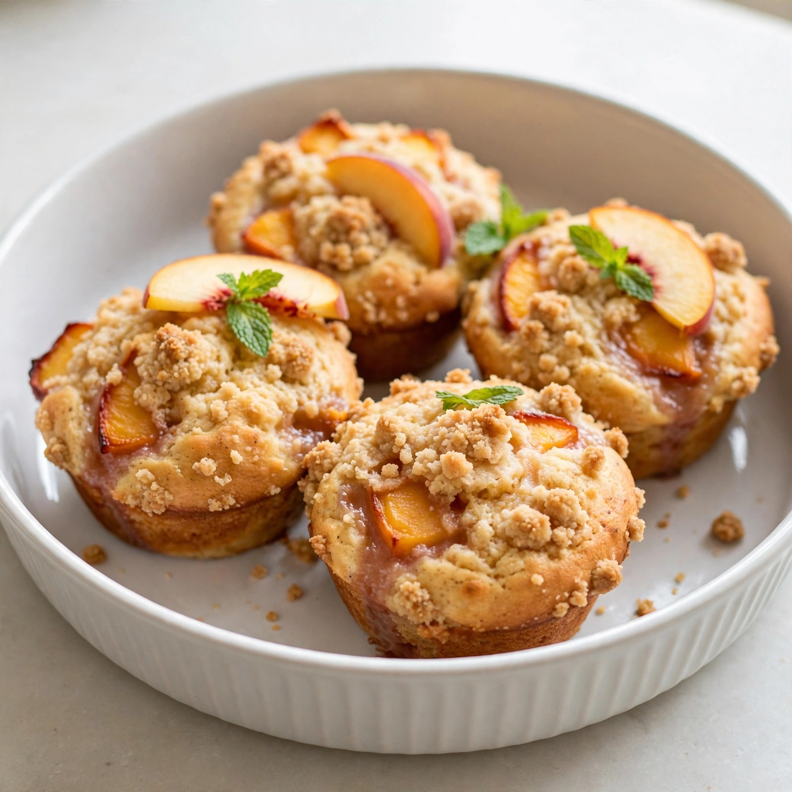Peach Cobbler Muffins
